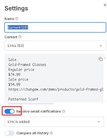 disable notifications
